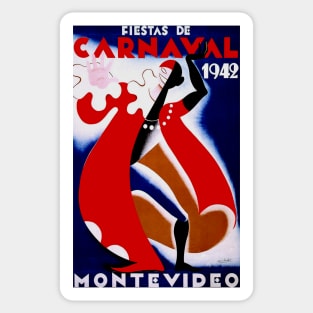 Montevideo - Vintage Travel Poster Sticker